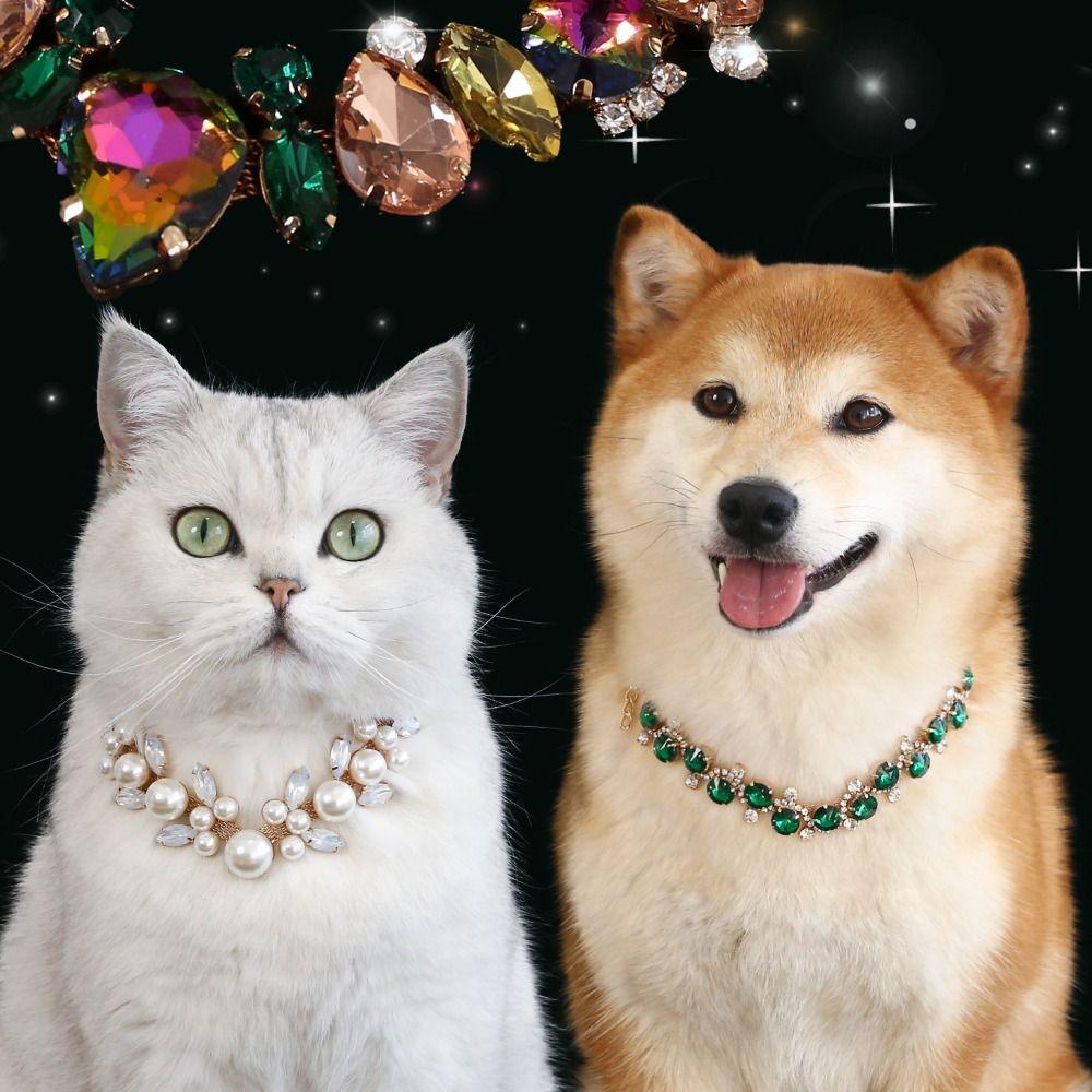 Sweet Pet Necklace Princess Style Cat Crystal Choker Pet Pearl Necklace Photograph S-Style C
Sweet Pet Necklace Princess Style Cat Crystal Choker Pet Pearl Necklace Photograph S-Style C