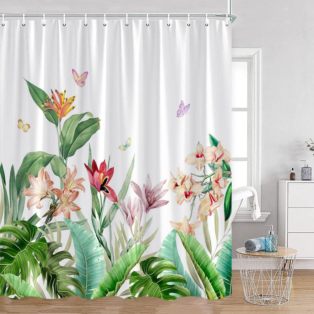 Floral Shower Curtains Flowers Tropical Leaves Birds Butterfly Dragonfly Greenery Plants Bath Curtain Home Decor For Bathroom W60H190(CM)-1 Pcs
Floral Shower Curtains Flowers Tropical Leaves Birds Butterfly Dragonfly Greenery Plants Bath Curtain Home Decor For Bathroom W60H190(CM)-1 Pcs