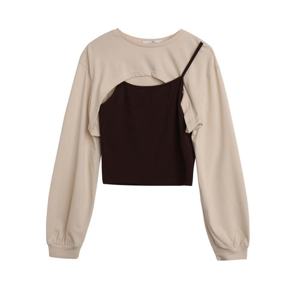 Поддельная футболка из двух предметов на подтяжках с длинными рукавами, топ, женский короткий топ Pure Desire, красотка, уличная одежда, новая мода на весну и лето XL бежевый
Поддельная футболка из двух предметов на подтяжках с длинными рукавами, топ, женский короткий топ Pure Desire, красотка, уличная одежда, новая мода на весну и лето XL бежевый