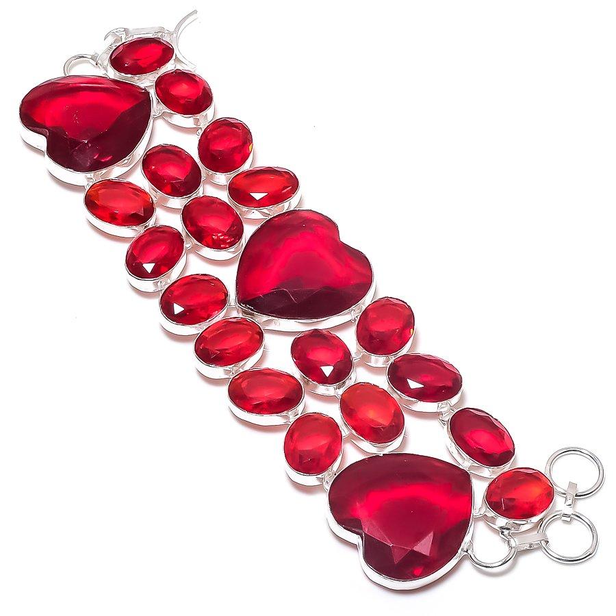 Natural Garnet Gemstone Handmade 925 Sterling Silver Bracelet 7-8 f7F29
Natural Garnet Gemstone Handmade 925 Sterling Silver Bracelet 7-8 f7F29