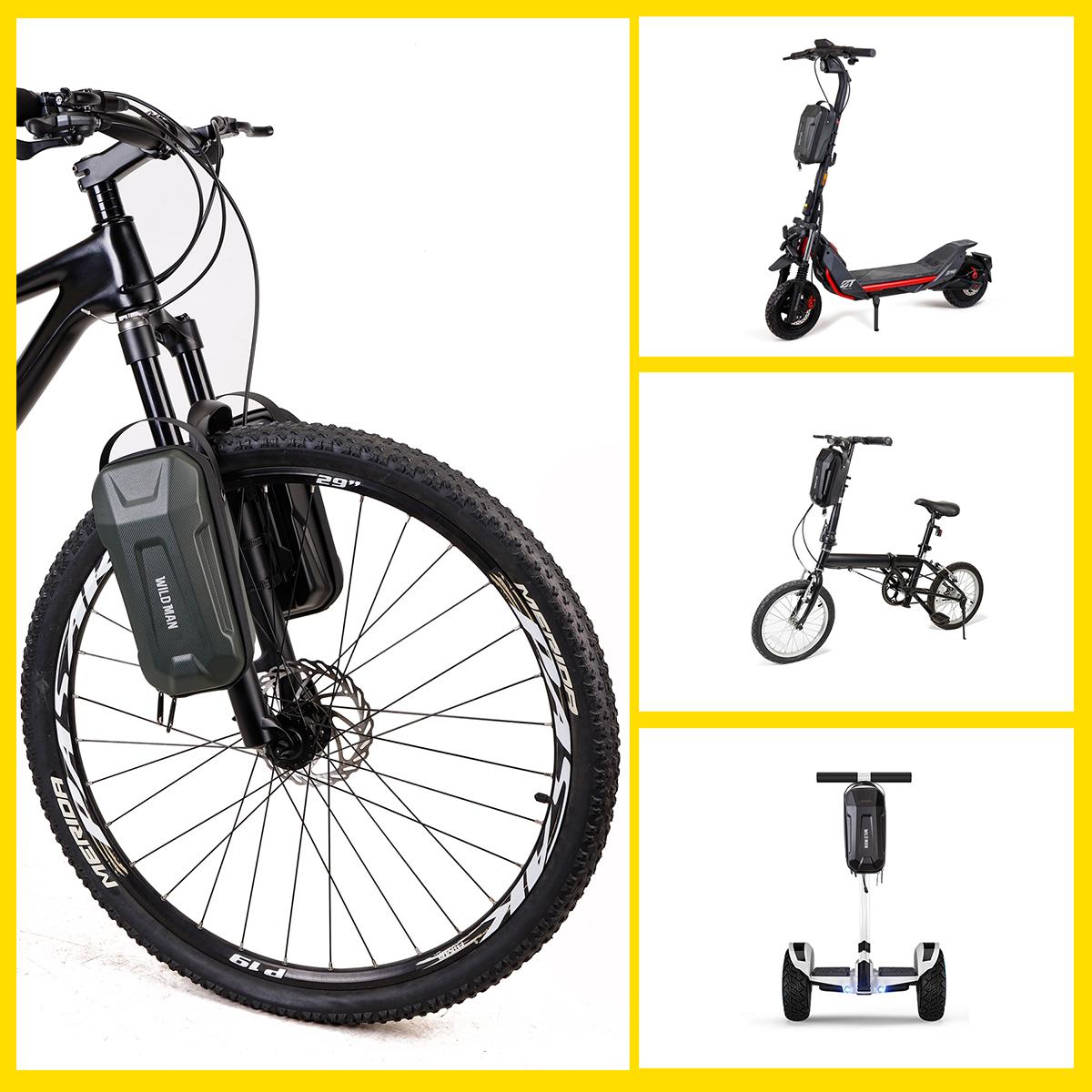 WILD MAN GD99X MAX 4.5L Electric Scooter EVA Hard Shell Quick Release Handlebar Bag for Folding E-Bike, Size L Black
WILD MAN GD99X MAX 4.5L Electric Scooter EVA Hard Shell Quick Release Handlebar Bag for Folding E-Bike, Size L Black