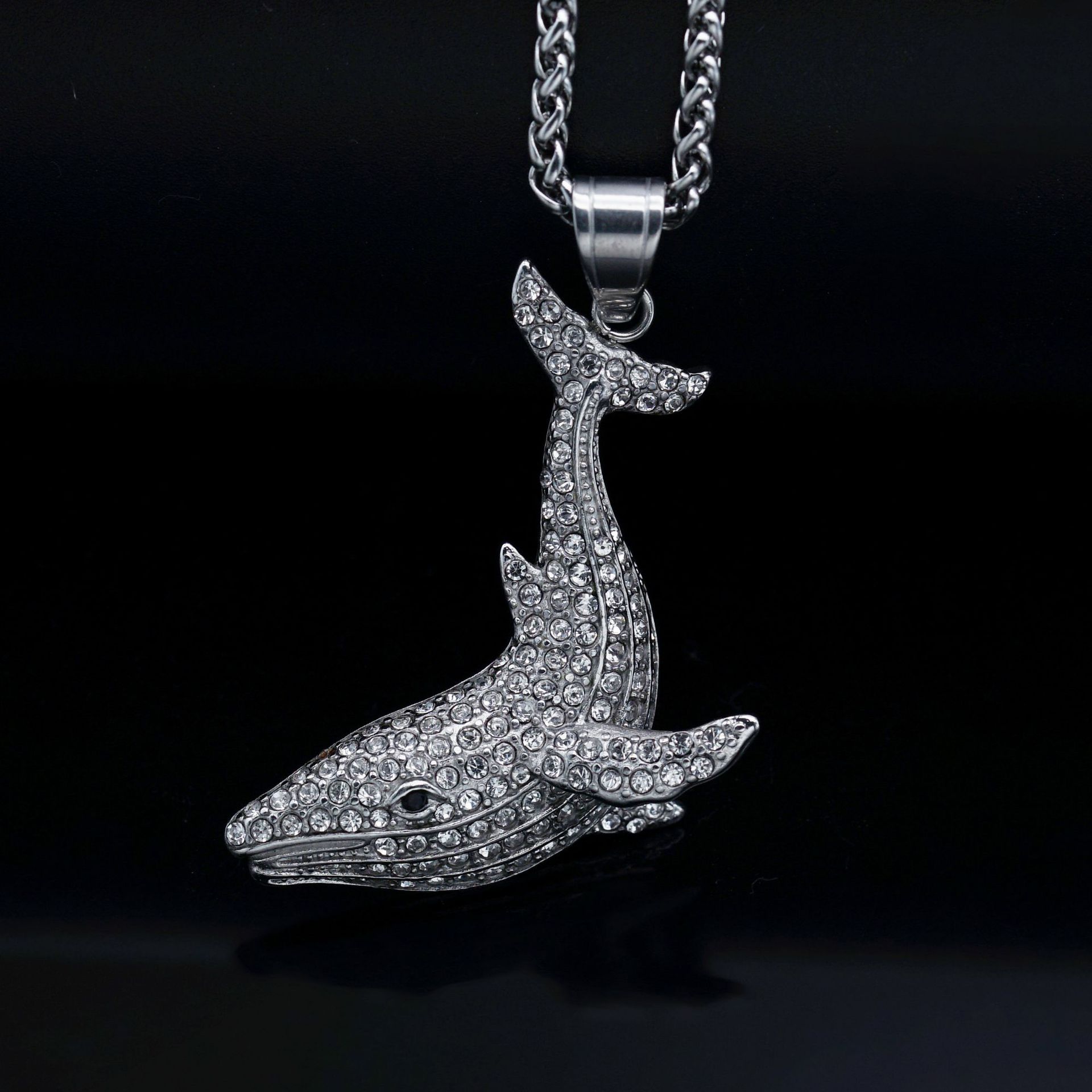 HIP Hop Design of Men s and Women s Fashion Gold Color Stainless Steel High Quality Whale with Rhinestone Pendant Necklace 60cm серебряный
HIP Hop Design of Men s and Women s Fashion Gold Color Stainless Steel High Quality Whale with Rhinestone Pendant Necklace 60cm серебряный