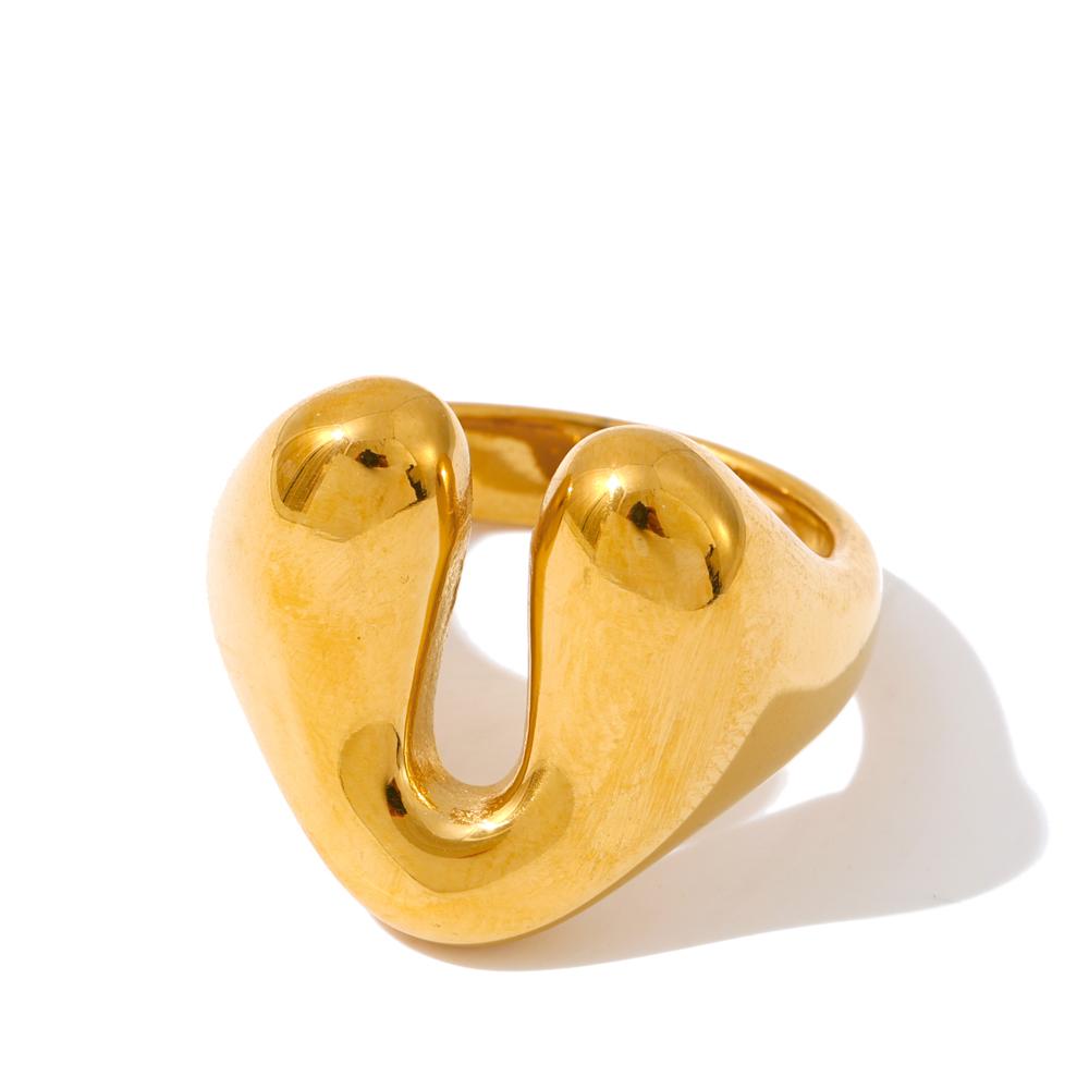 Yhpup Size 678# High Quality Smooth Stainless Steel U-Shape Casting Ring 18K Golden Plated Texture Personalized Finger Jewelry 6
Yhpup Size 678# High Quality Smooth Stainless Steel U-Shape Casting Ring 18K Golden Plated Texture Personalized Finger Jewelry 6
