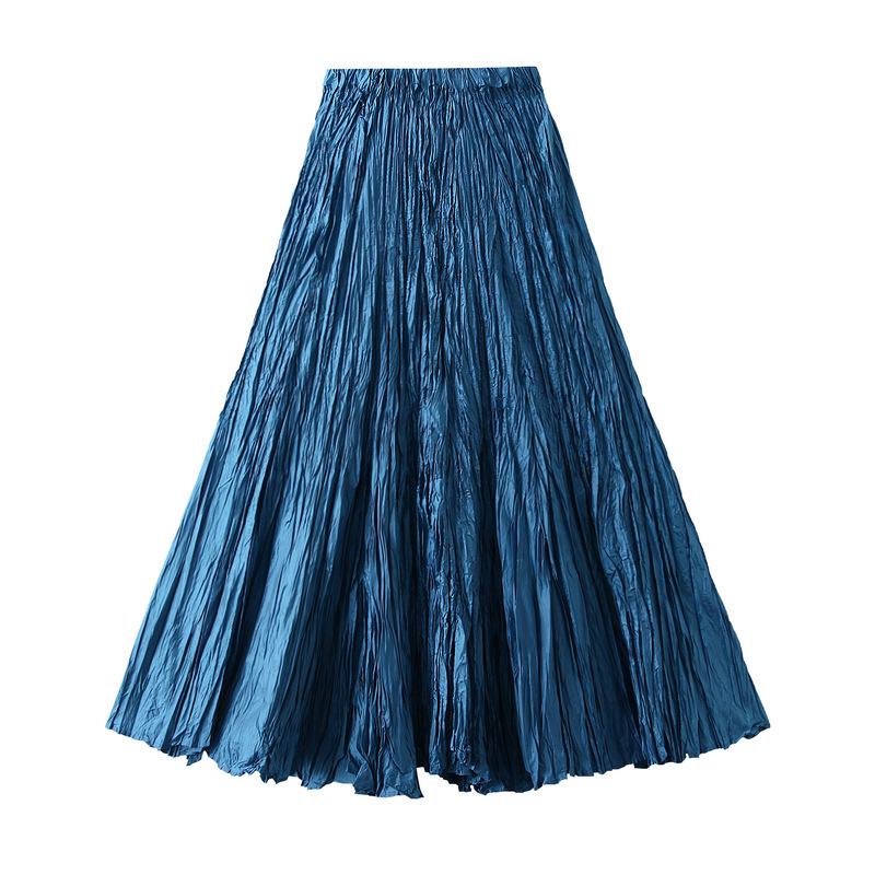 Women s High-Waisted Orange Pleated Maxi Skirt - European & American Resort Style One Size peacock синього кольору
Women s High-Waisted Orange Pleated Maxi Skirt - European & American Resort Style One Size peacock синього кольору