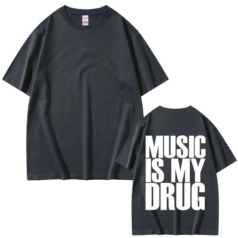Navy Blue Short-Sleeve T-Shirt With MUSIC IS MY DRUG Bold Slogan Print For Music Lovers & Streetwear Fans XXXL
Navy Blue Short-Sleeve T-Shirt With MUSIC IS MY DRUG Bold Slogan Print For Music Lovers & Streetwear Fans XXXL