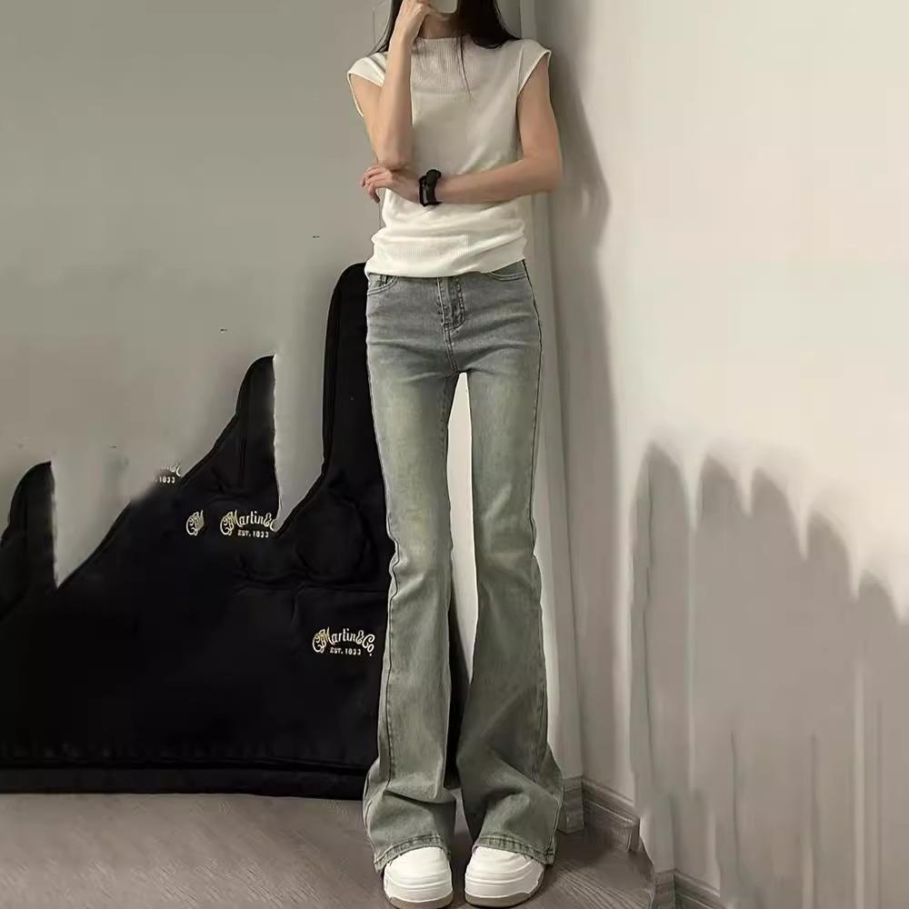 Retro Yellow Slimming Flare Jeans - Petite, Washed, American Style M (Recommended: 95-105 jin)
Retro Yellow Slimming Flare Jeans - Petite, Washed, American Style M (Recommended: 95-105 jin)