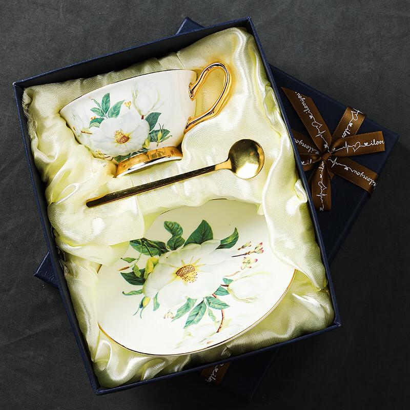 Camellia Ceramic Coffee Cup and Saucer Set
Camellia Ceramic Coffee Cup and Saucer Set