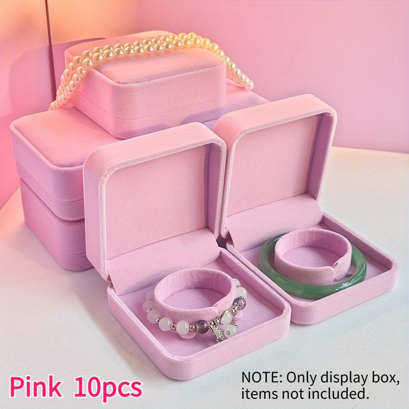 10pcs Elegant Velvet Jewelry Gift Boxes Soft Pink Square Clasp Closure Velvet-Lined Interior Bracelets Bangles Storage Organizer
10pcs Elegant Velvet Jewelry Gift Boxes Soft Pink Square Clasp Closure Velvet-Lined Interior Bracelets Bangles Storage Organizer