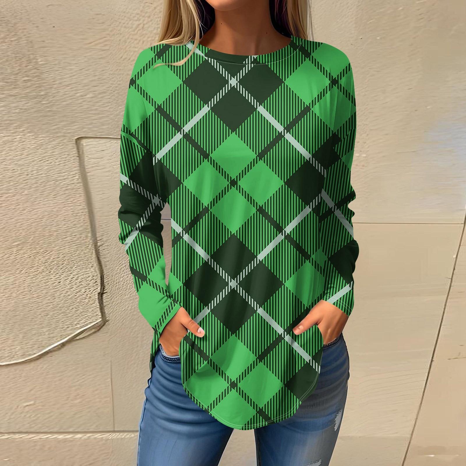 Футболки для жінок осінні повсякденні сорочки з довгими рукавами Світшоти Вінтажний топ пуловер з графічним принтом XL зелений
Футболки для жінок осінні повсякденні сорочки з довгими рукавами Світшоти Вінтажний топ пуловер з графічним принтом XL зелений