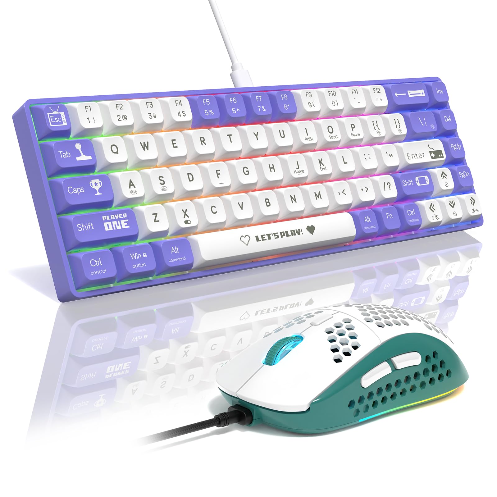 AJAZZ AK680 Mechanical Gaming Keyboard Compact Wired Connection Hot Swap Red Axis 68 Keys Color Blocking 19 Types RGB 64 Colors Rainbow Backlight Set
AJAZZ AK680 Mechanical Gaming Keyboard Compact Wired Connection Hot Swap Red Axis 68 Keys Color Blocking 19 Types RGB 64 Colors Rainbow Backlight Set