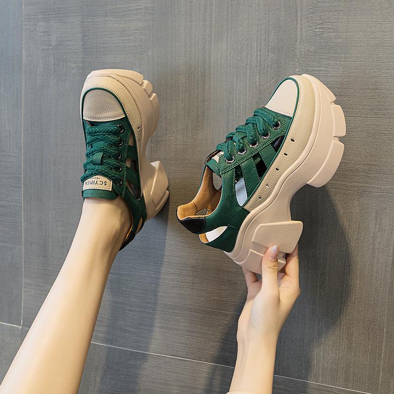 Thick-soled outer wear hollow dad shoes inner height increase casual small leather shoes breathable women s sandals 39
Thick-soled outer wear hollow dad shoes inner height increase casual small leather shoes breathable women s sandals 39