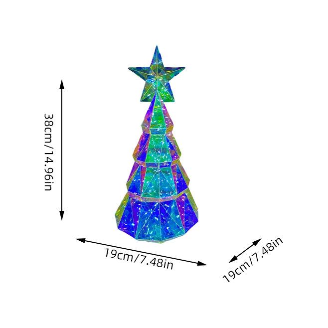 Christmas Light Ornament USB Powered Colorful Xmas Tree Figurine with Star Handmade Tabletop Centerpiece for Christmas 38cm
Christmas Light Ornament USB Powered Colorful Xmas Tree Figurine with Star Handmade Tabletop Centerpiece for Christmas 38cm