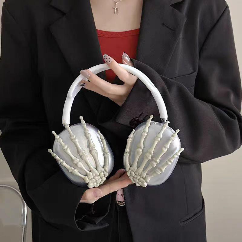 Оригинальный 3D чехол для наушников в виде черепа и руки, совместимый с AirPods Max, износостойкий и противоударный чехол для Bluetooth-гарнитуры
Оригинальный 3D чехол для наушников в виде черепа и руки, совместимый с AirPods Max, износостойкий и противоударный чехол для Bluetooth-гарнитуры