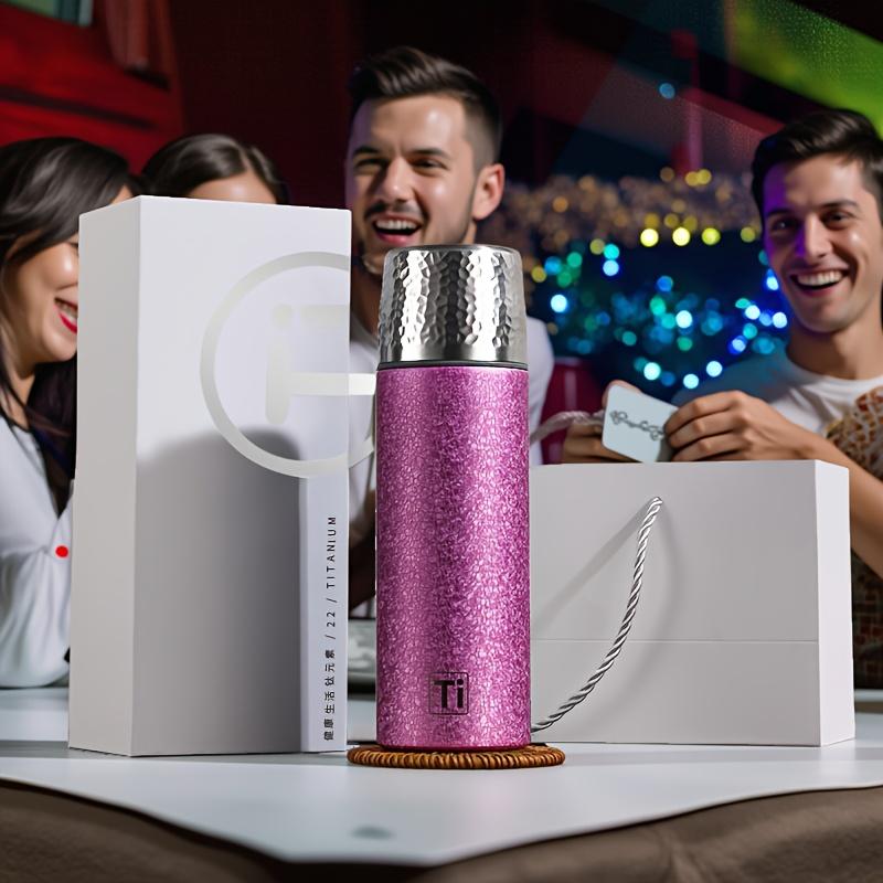 450ML Titanium Thermal Bottle Double Layer Stainless Steel Insulated Bottle Portable Tea Water Separation Cup Gift Box Packaging 401-500ml фіолетовий
450ML Titanium Thermal Bottle Double Layer Stainless Steel Insulated Bottle Portable Tea Water Separation Cup Gift Box Packaging 401-500ml фіолетовий