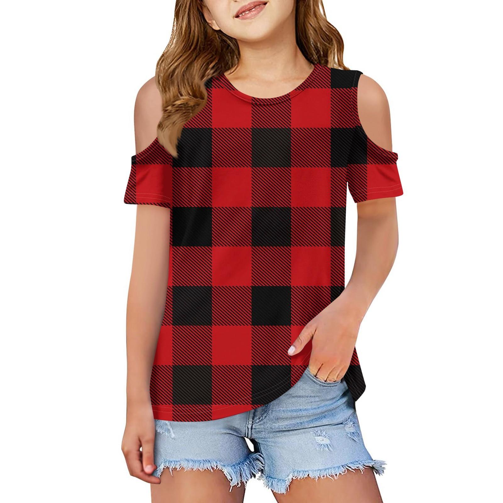 Летняя детская модная футболка с открытыми плечами и круглым вырезом в клетку 160 киноварь
Летняя детская модная футболка с открытыми плечами и круглым вырезом в клетку 160 киноварь