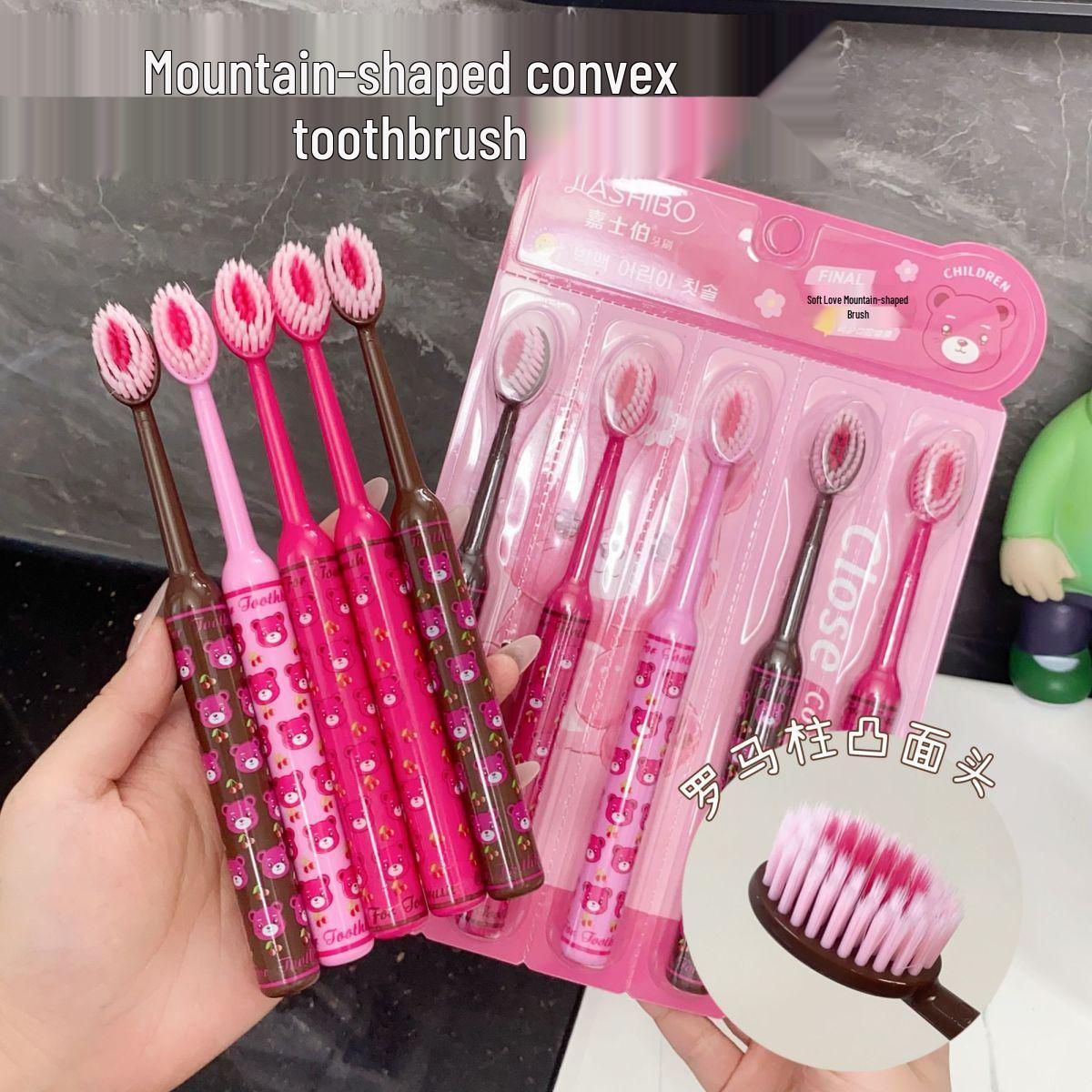 5-Piece Soft Bristle Toothbrush Set with Small Heads - Strawberry Bear Design for Gentle Teeth Cleaning and Gum Care
5-Piece Soft Bristle Toothbrush Set with Small Heads - Strawberry Bear Design for Gentle Teeth Cleaning and Gum Care