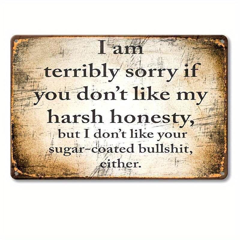 A piece of sarcastic Metal Vintage Iron Sugarcoated Nonsense Fun poster Home Street Courtyard Garage Cafe Bar Club Restaurant aluminum 20x30cm
A piece of sarcastic Metal Vintage Iron Sugarcoated Nonsense Fun poster Home Street Courtyard Garage Cafe Bar Club Restaurant aluminum 20x30cm
