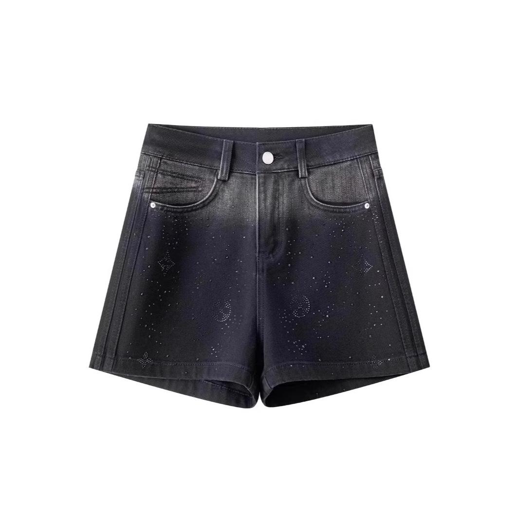 2025 Summer Women s High-Waisted Color-Changing Denim Rhinestone Shorts S: 85-95 lbs чёрный
2025 Summer Women s High-Waisted Color-Changing Denim Rhinestone Shorts S: 85-95 lbs чёрный