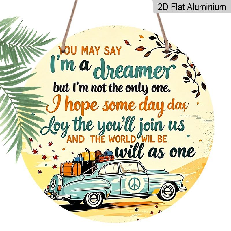 2D Flat Aluminum Vintage Travel-themed Signage Wall Decoration, Available in Various Sizes, Featuring Inspirational Quotes. Suitable for Cafes 20*20cm
2D Flat Aluminum Vintage Travel-themed Signage Wall Decoration, Available in Various Sizes, Featuring Inspirational Quotes. Suitable for Cafes 20*20cm