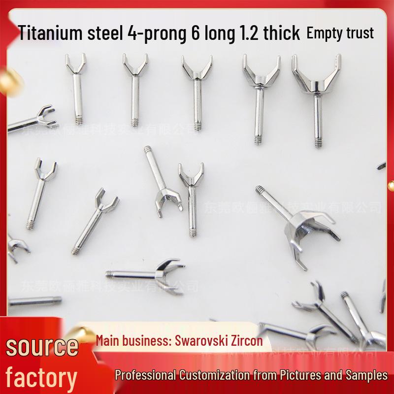 Shi Jia Hua Zircon Diamond Stud Earrings - Titanium Steel, Four-Prong Setting External Screw, 6MM Length, 1.2MM Thickness
Shi Jia Hua Zircon Diamond Stud Earrings - Titanium Steel, Four-Prong Setting External Screw, 6MM Length, 1.2MM Thickness