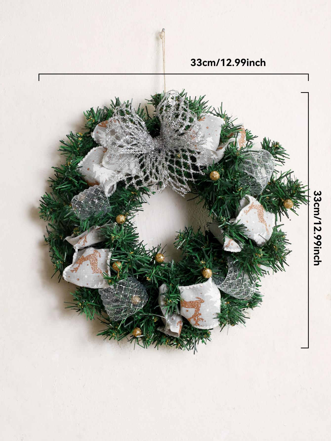 Christmas Wreath with Bow & Bell Decor, Artificial Green Wreaths for Front Door, Wall, Xmas Tree & Festive Home Decoration Gift
Christmas Wreath with Bow & Bell Decor, Artificial Green Wreaths for Front Door, Wall, Xmas Tree & Festive Home Decoration Gift