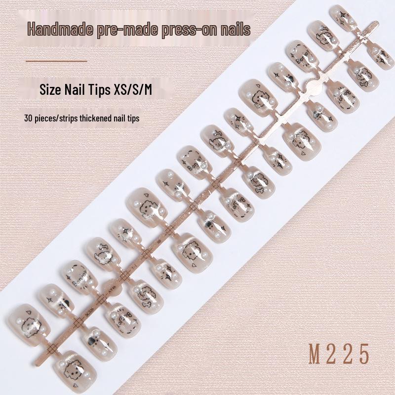 Hand-Painted Cartoon Puppy Pearl Nail Art: 30 Short, Cute Press-On Nail Tips with Stickers
Hand-Painted Cartoon Puppy Pearl Nail Art: 30 Short, Cute Press-On Nail Tips with Stickers
