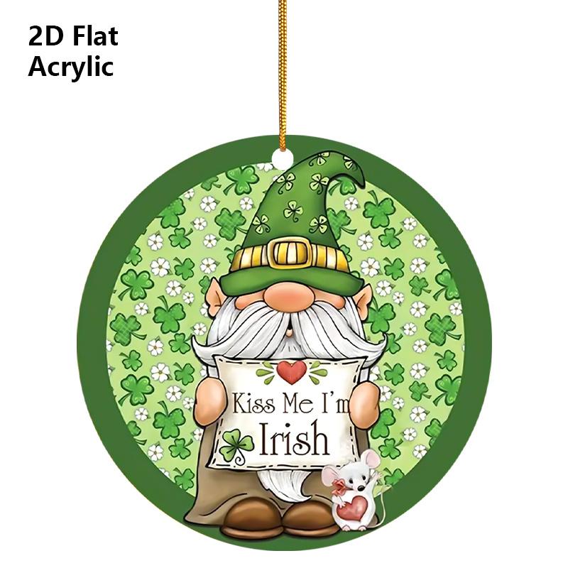 2D Flat Kiss Me I m Irish St. Patrick s Day Acrylic Decorative Sign, Gnome & Shamrock Design, Suitable for wall decoration, porch, room, villa, acce 8*8cm
2D Flat Kiss Me I m Irish St. Patrick s Day Acrylic Decorative Sign, Gnome & Shamrock Design, Suitable for wall decoration, porch, room, villa, acce 8*8cm
