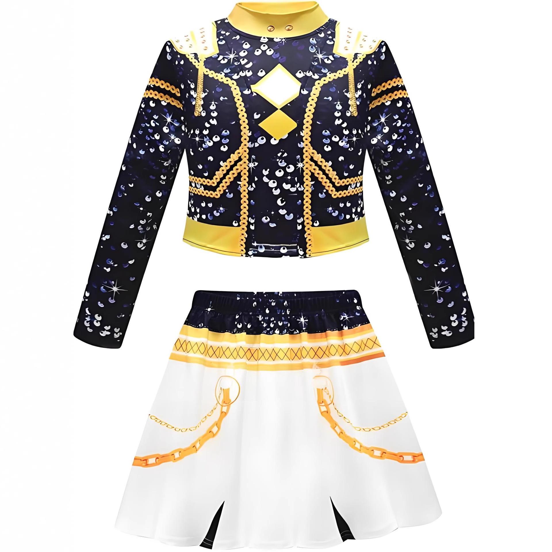 Дитячий костюм для косплею K-pop Rumi Zoey Huntrix з 3D-принтом Мисливці на демонів Міра Сценічні костюми Дитячий набір одягу для Хелловінської вечірки 140
Дитячий костюм для косплею K-pop Rumi Zoey Huntrix з 3D-принтом Мисливці на демонів Міра Сценічні костюми Дитячий набір одягу для Хелловінської вечірки 140