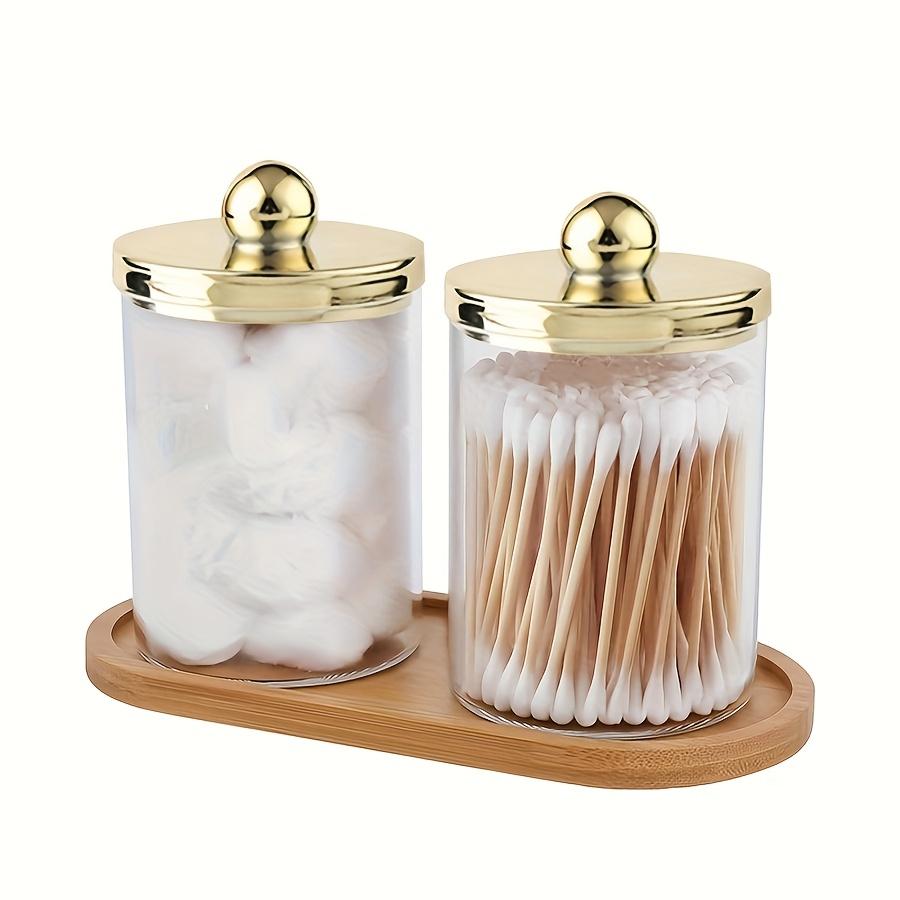 2pcs Acrylic Qtip Holder with 1pcs Vanity Tray Apothecary Jars Bathroom Accessories Storage Box Bathroom Canisters Organizer
2pcs Acrylic Qtip Holder with 1pcs Vanity Tray Apothecary Jars Bathroom Accessories Storage Box Bathroom Canisters Organizer