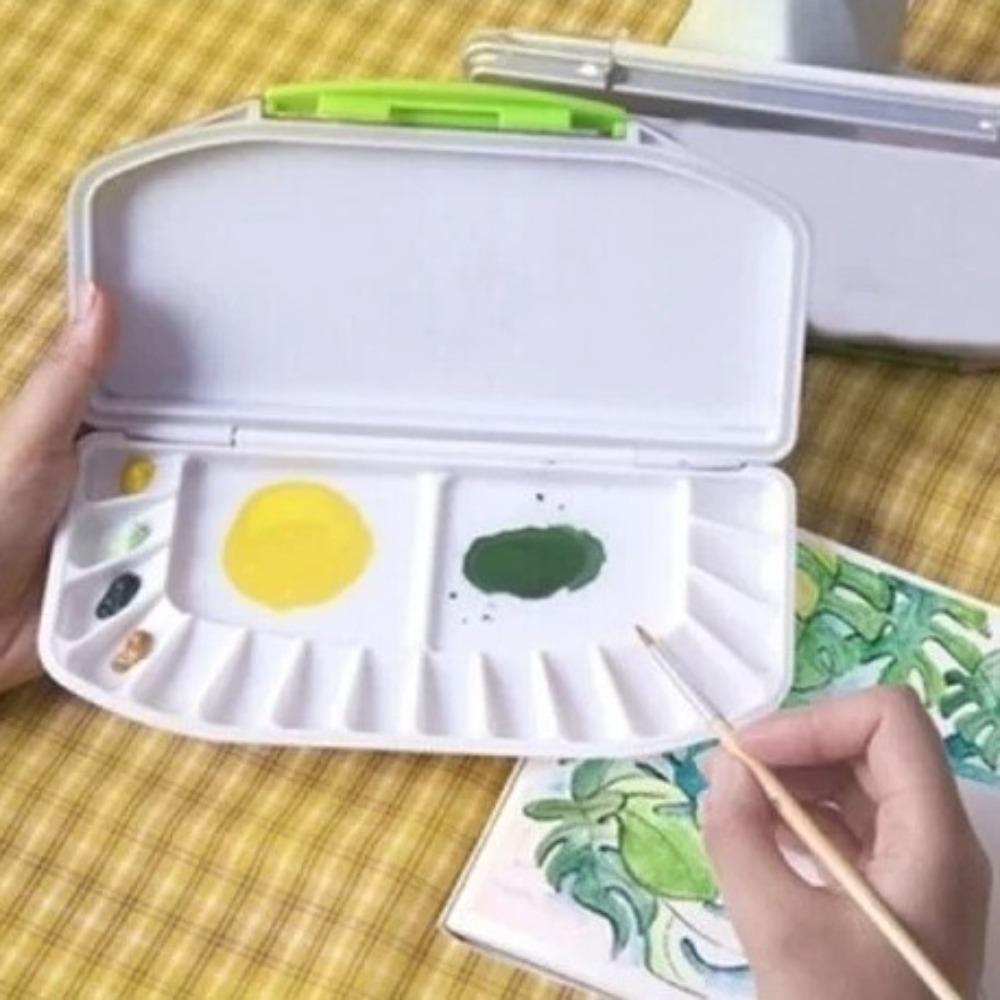 16-Well Folding Paint Box Leak-proof Color Mixer Durable Drawing Tool Outdoor Sketching білий
16-Well Folding Paint Box Leak-proof Color Mixer Durable Drawing Tool Outdoor Sketching білий