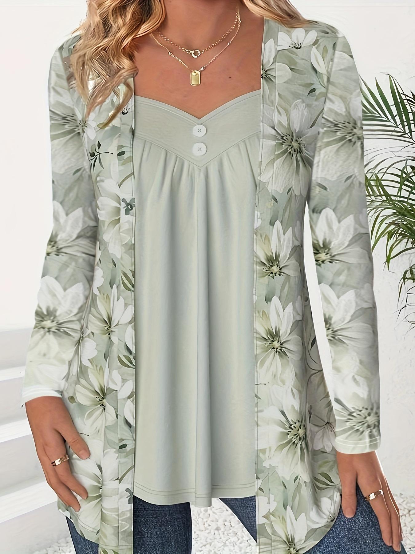 2025 Autumn/Winter Women s Fake Two-Piece Print Long Sleeve Top - European & American Fashion 2XL жовто-зелений
2025 Autumn/Winter Women s Fake Two-Piece Print Long Sleeve Top - European & American Fashion 2XL жовто-зелений