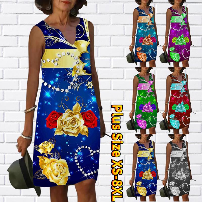 Женское летнее блестящее платье с v-образным вырезом и золотым цветочным принтом, повседневное модное платье без рукавов, повседневное свободное сексуальное платье размера плюс XS-8XL
Женское летнее блестящее платье с v-образным вырезом и золотым цветочным принтом, повседневное модное платье без рукавов, повседневное свободное сексуальное платье размера плюс XS-8XL