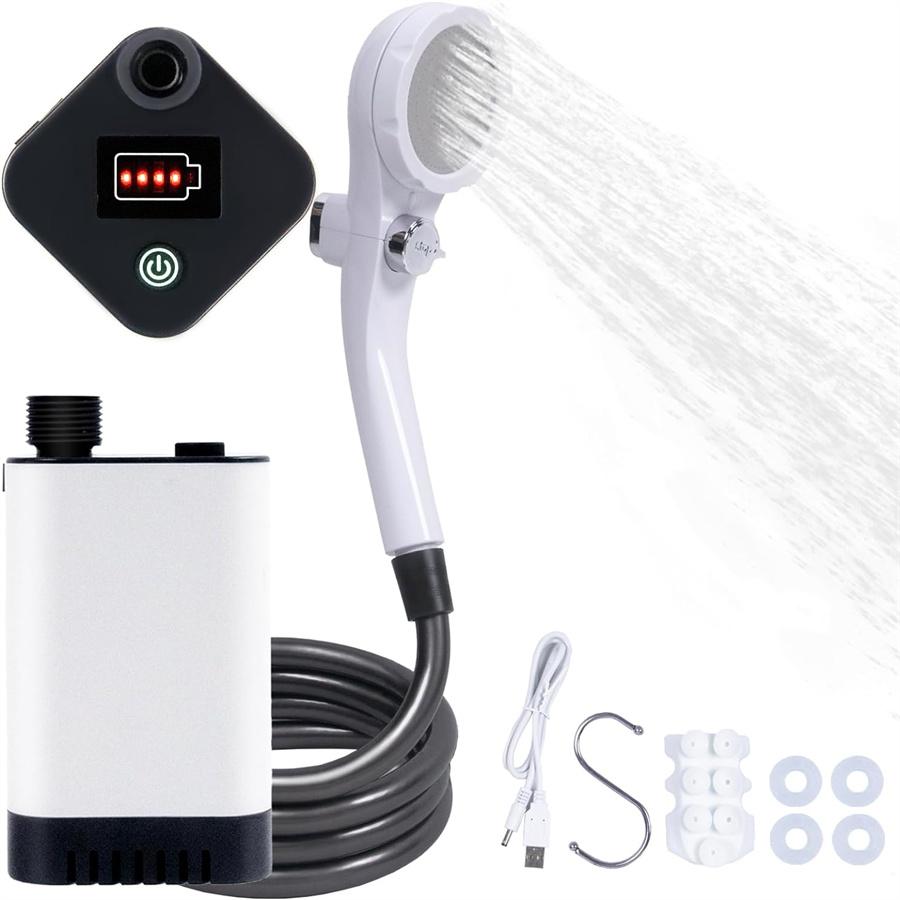Upgrade Portable Camping Shower Portable Shower for Camping Outdoor Camp Shower Pump with 5200mAh Battery 90 Mins Shower Time
Upgrade Portable Camping Shower Portable Shower for Camping Outdoor Camp Shower Pump with 5200mAh Battery 90 Mins Shower Time