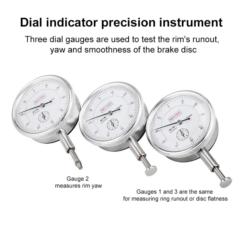 Professional Version Wheel Truing Stand with 3 Indicators, Fixed Rod and Spoke Wrench for Wheels from 16 to 29 Inch
Professional Version Wheel Truing Stand with 3 Indicators, Fixed Rod and Spoke Wrench for Wheels from 16 to 29 Inch