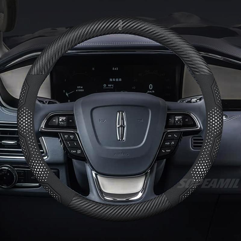 For Lincoln Z MKZ MKT MKC MKX MKS Navigator Aviator Nautilus Corsair Continental Carbon fiber Suede Car Steering Wheel Cover
For Lincoln Z MKZ MKT MKC MKX MKS Navigator Aviator Nautilus Corsair Continental Carbon fiber Suede Car Steering Wheel Cover
