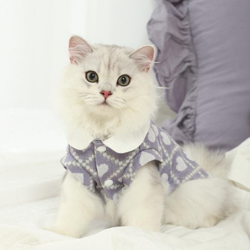 Cute Bear Plush Cat Round Neck Shirt Soft Anti Shedding Pet Clothes Warm Daily Indoor Outdoor Wear 2 Colors XS: 30cm Chest, 0.5-1.5kg
Cute Bear Plush Cat Round Neck Shirt Soft Anti Shedding Pet Clothes Warm Daily Indoor Outdoor Wear 2 Colors XS: 30cm Chest, 0.5-1.5kg