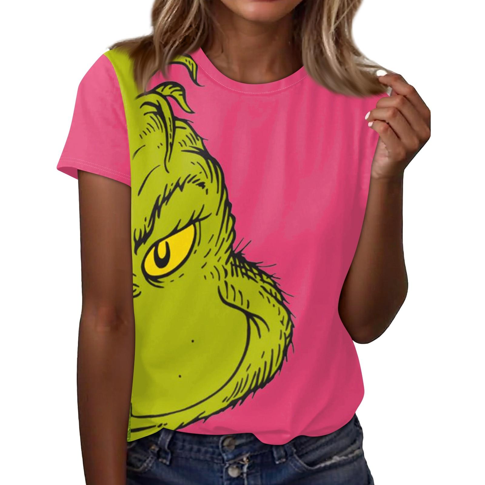 Women s Casual Christmas Printed Short Sleeved Loose Round Neck Pullover Top Top L
Women s Casual Christmas Printed Short Sleeved Loose Round Neck Pullover Top Top L