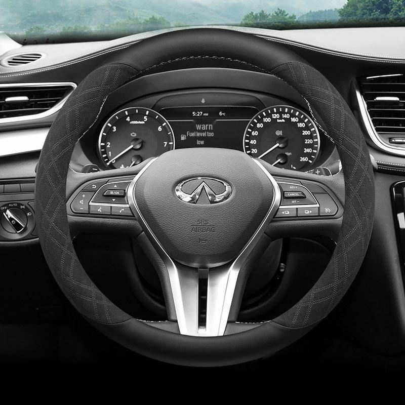 Suede Steering Wheel Cover for Infiniti Q50L, QX50, QX60, QX55, Q70L - Winter Use
Suede Steering Wheel Cover for Infiniti Q50L, QX50, QX60, QX55, Q70L - Winter Use