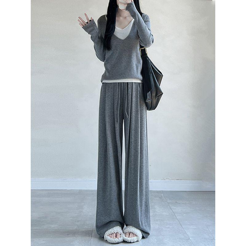 150kg Plus-Size Women s Coffee-Colored Soft Pants, New Spring Style, Loose Fit, Slimming Straight-Leg Casual Wide-Leg Pants Light gray 4XL
150kg Plus-Size Women s Coffee-Colored Soft Pants, New Spring Style, Loose Fit, Slimming Straight-Leg Casual Wide-Leg Pants Light gray 4XL