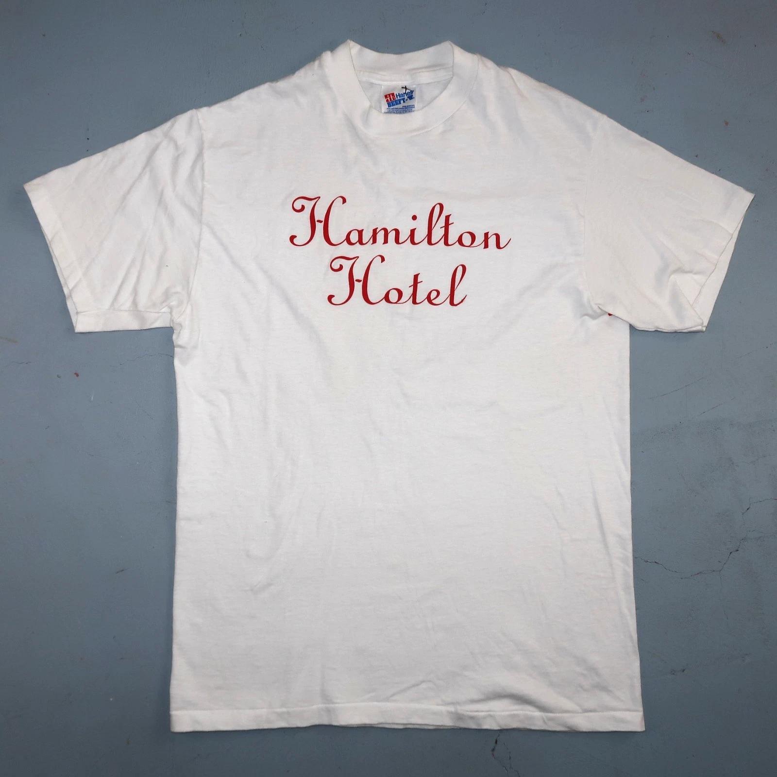 Hanes Hamilton Hotel VTG T Shirt Washington DC NYC 80s White T Shirt Graphic S
Hanes Hamilton Hotel VTG T Shirt Washington DC NYC 80s White T Shirt Graphic S
