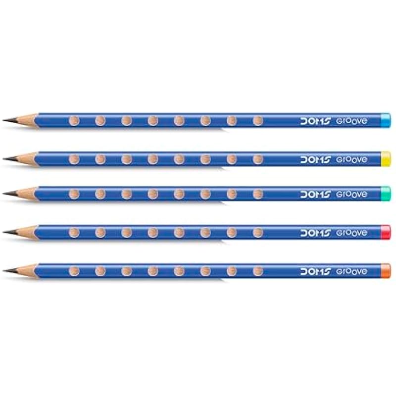 Doms Groove Hb/2 Super Dark Graphite Pencil Box Pack | Innovative Groove For Perfect Grip | Free Eraser & Sharpner Insid 1 count (Pack of 3) синій
Doms Groove Hb/2 Super Dark Graphite Pencil Box Pack | Innovative Groove For Perfect Grip | Free Eraser & Sharpner Insid 1 count (Pack of 3) синій
