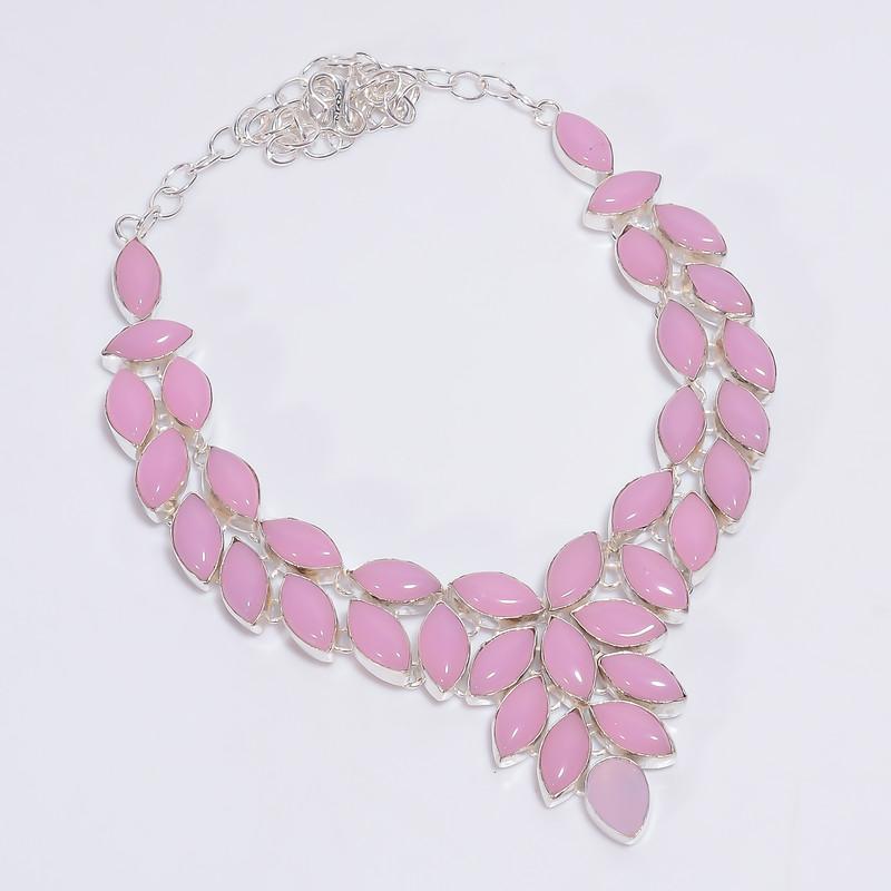 Classic Top Grade Qualite 100% Natural Pink Chalcedony Marquise Shape Ethnic Handmade Jewelry 925 Steling Silver Necklace 19 WSJ-4782 срібний
Classic Top Grade Qualite 100% Natural Pink Chalcedony Marquise Shape Ethnic Handmade Jewelry 925 Steling Silver Necklace 19 WSJ-4782 срібний