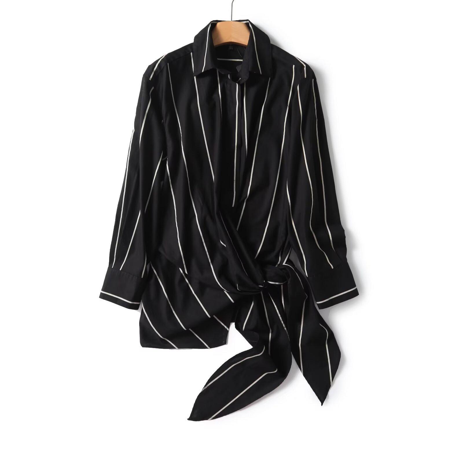 2025 Spring Women s Tie-Up Striped Turn-Down Collar Long-Sleeve Shirt - Versatile Commuter Fashion Small
2025 Spring Women s Tie-Up Striped Turn-Down Collar Long-Sleeve Shirt - Versatile Commuter Fashion Small