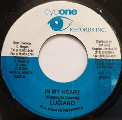 7inch Record LUCIANO - In My Heart NONE Eyeone Records 2006 Jamaica Reggae, Ska & Dub Used
7inch Record LUCIANO - In My Heart NONE Eyeone Records 2006 Jamaica Reggae, Ska & Dub Used