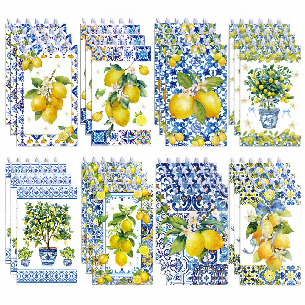 8Pcs Mini Spiral Notebook Lemon Theme Citrus Majolica Style Notepad Party Favors Goodie Bag Fillers School Gift Stationery
8Pcs Mini Spiral Notebook Lemon Theme Citrus Majolica Style Notepad Party Favors Goodie Bag Fillers School Gift Stationery