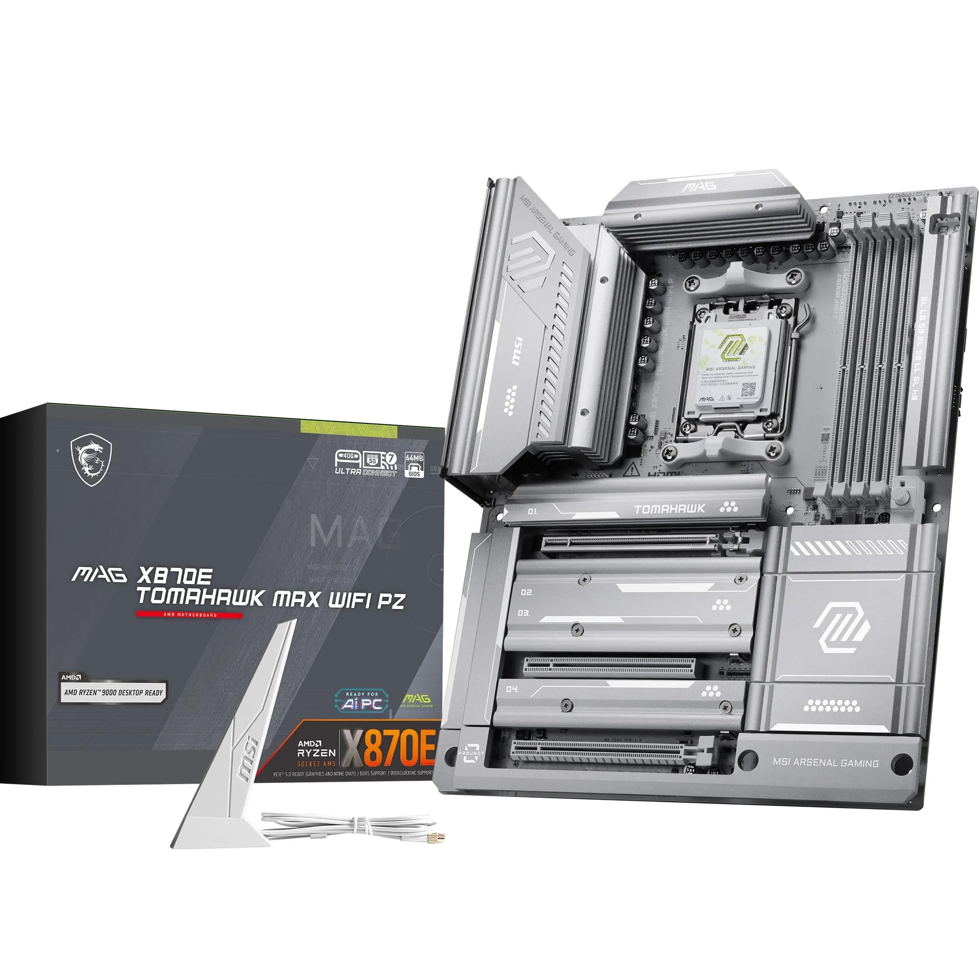 Материнська плата MSI MAG X870E TOMAHAWK MAX WIFI PZ ATX MB6918
Материнська плата MSI MAG X870E TOMAHAWK MAX WIFI PZ ATX MB6918