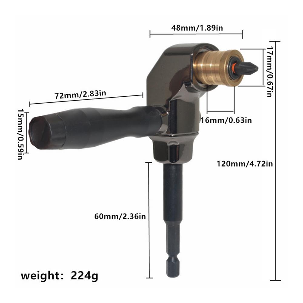 90 Degree Right Angle Drill Adjustable Drill Adapter Ergonomic Handle Right Angle Drill Bit Adapter For Tight Spaces Cordless чорний
90 Degree Right Angle Drill Adjustable Drill Adapter Ergonomic Handle Right Angle Drill Bit Adapter For Tight Spaces Cordless чорний