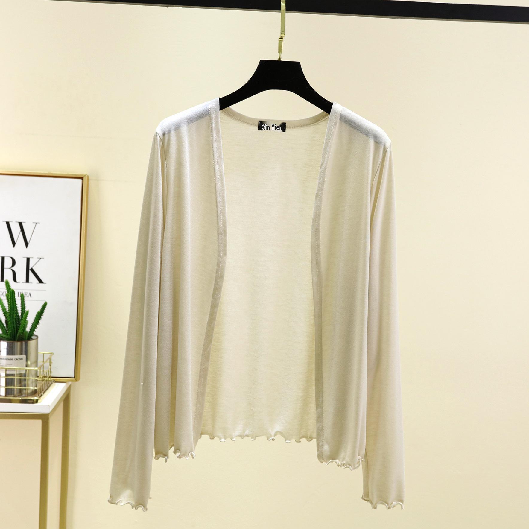 Женский легкий кардиган-шаль с длинным рукавом на весну/лето 2025 года - тонкий вязаный жакет для кондиционирования воздуха XL бежевый
Женский легкий кардиган-шаль с длинным рукавом на весну/лето 2025 года - тонкий вязаный жакет для кондиционирования воздуха XL бежевый