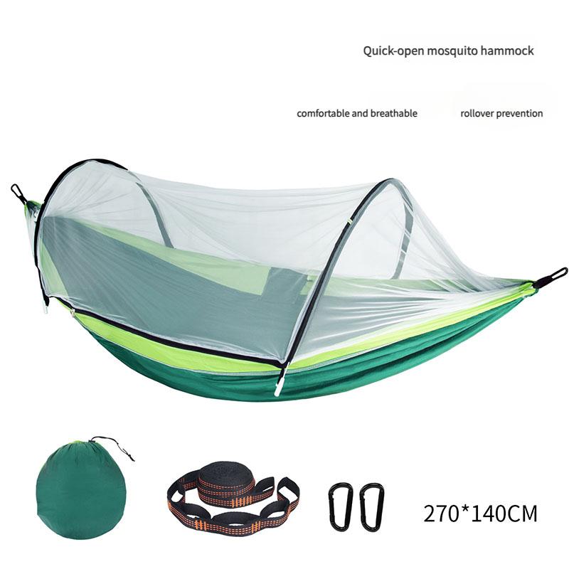 Mosquito Net Hammock Anti-Roll Design Single Double Camping Bed Quick Setup Nylon Portable Outdoor Swing Bed for Family 270*140cm синій
Mosquito Net Hammock Anti-Roll Design Single Double Camping Bed Quick Setup Nylon Portable Outdoor Swing Bed for Family 270*140cm синій