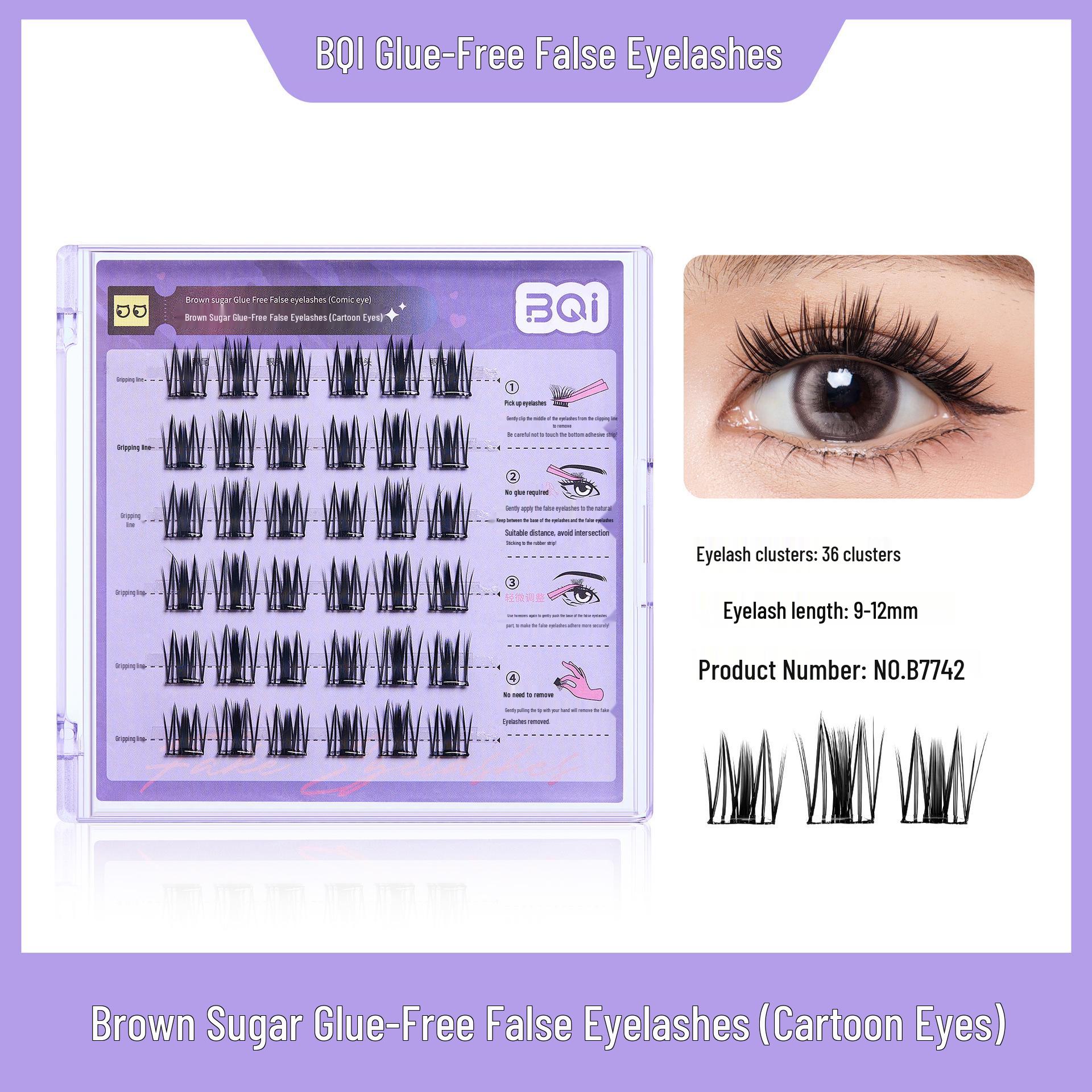 BQI No-Glue Manga Eye False Eyelashes - Lazy Girl Natural Cluster Segments Brown No-Glue False Eyelashes (Manga Eye)
BQI No-Glue Manga Eye False Eyelashes - Lazy Girl Natural Cluster Segments Brown No-Glue False Eyelashes (Manga Eye)